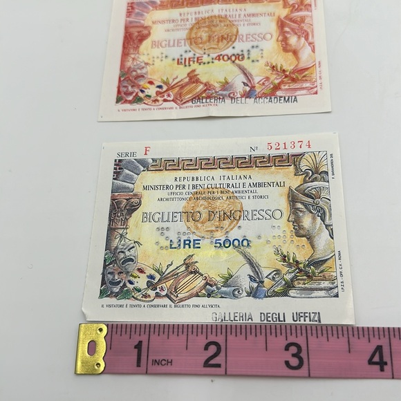 Uffizi Italian Museum Booklet with Two Banknotes - Picture 11 of 11